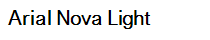 Arial Nova Light